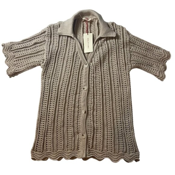 Solitaire Other - Solitaire. Women's casual knitted blouse size S color cream. Made in China.